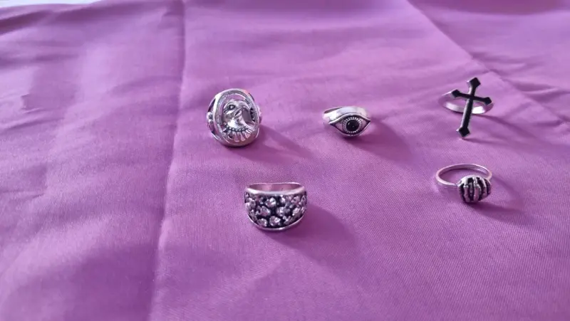 Set de anillos de plata variados - 2