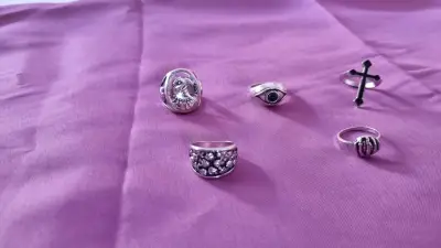 Set de anillos de plata variados - miniatura 2