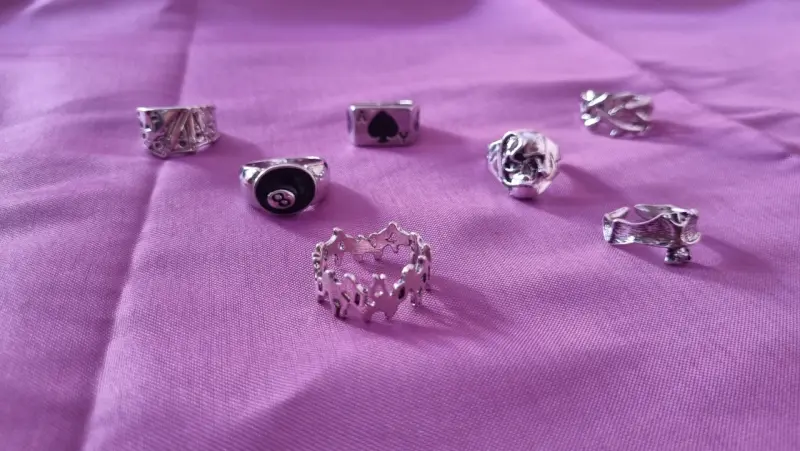 Set de anillos de plata variados - 4