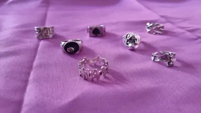 Set de anillos de plata variados - miniatura 4