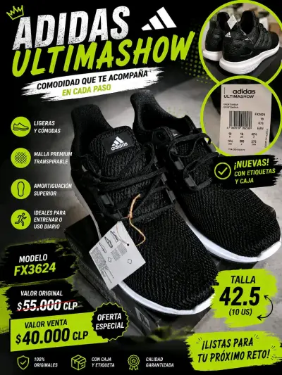 Zapatillas Adidas Ultimashow negras - miniatura 1