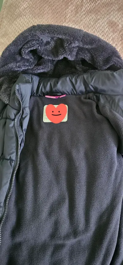 Parka acolchada azul con capucha - miniatura 3
