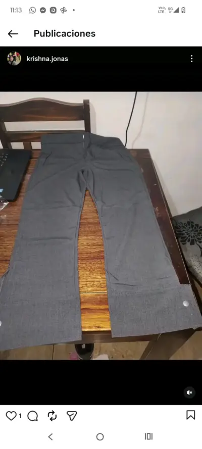 Pantalones grises formales - miniatura 1