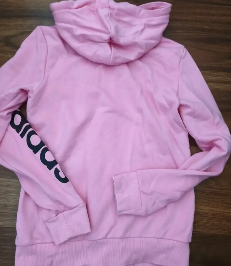 Polerón rosado con capucha Adidas - 2