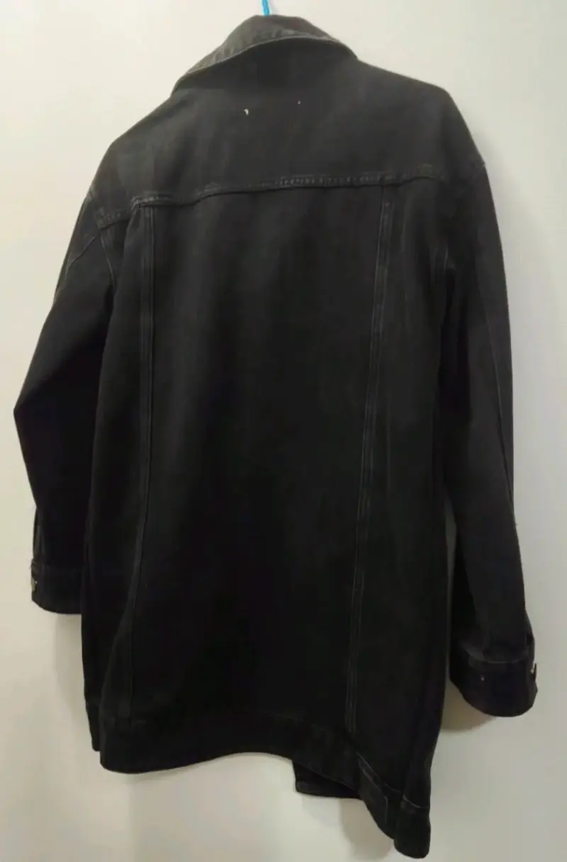 Chaqueta de mezclilla negra XS - 2