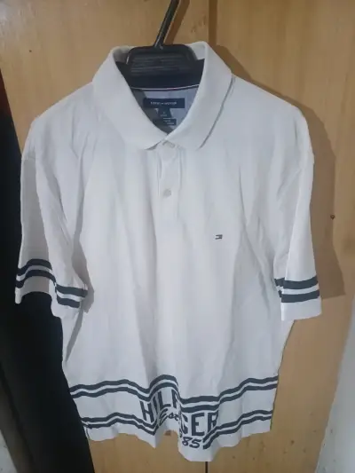 Polera polo blanca Tommy Hilfiger - miniatura 1