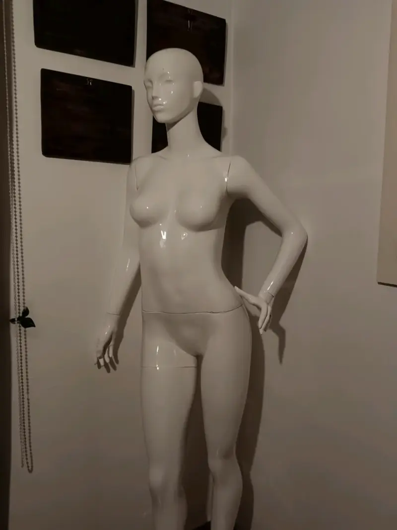 Maniquí de exhibición blanco - 3
