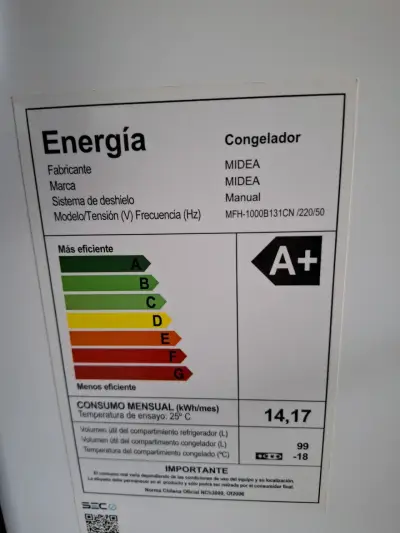 Congelador vertical Midea blanco - miniatura 2