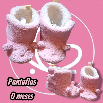 Pantuflas rosadas bebé - miniatura 1