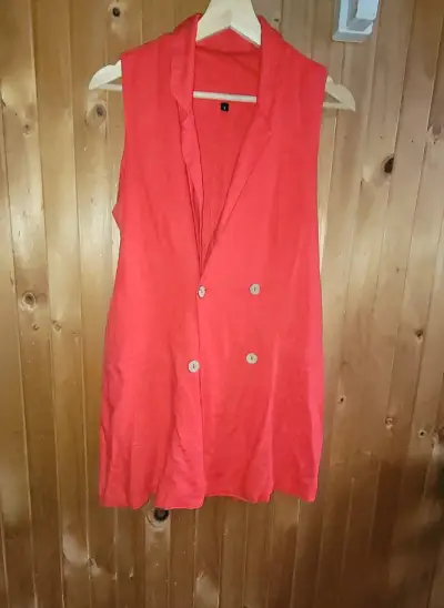 Blazer  sin mangas rojo y negro - miniatura 1