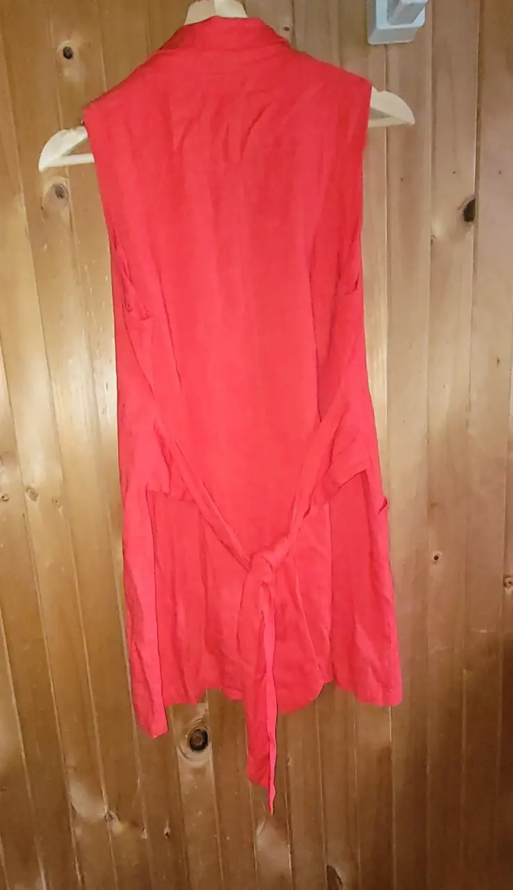 Blazer  sin mangas rojo y negro - 2