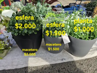 Planta artificial en macetero blanco - miniatura 3