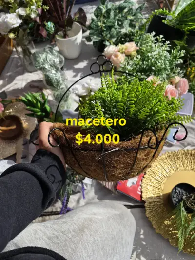 Planta artificial en macetero blanco - miniatura 6