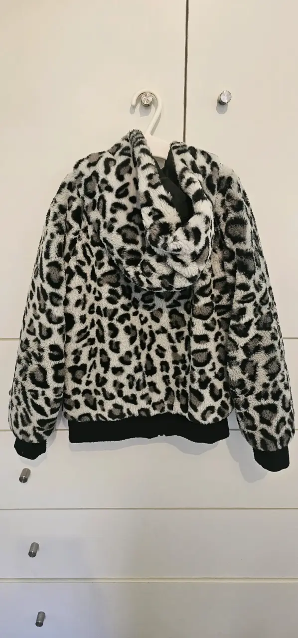Chaqueta de peluche estampado leopardo - 3