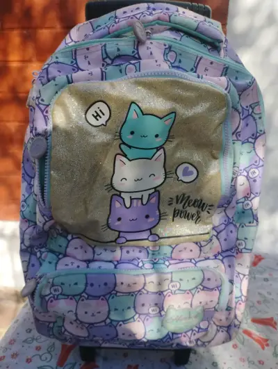 Mochila infantil estampado gato - miniatura 1