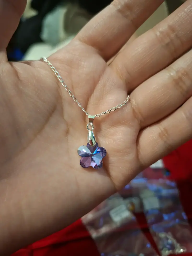 Collares con dije corazón tipo Swarovski - 5