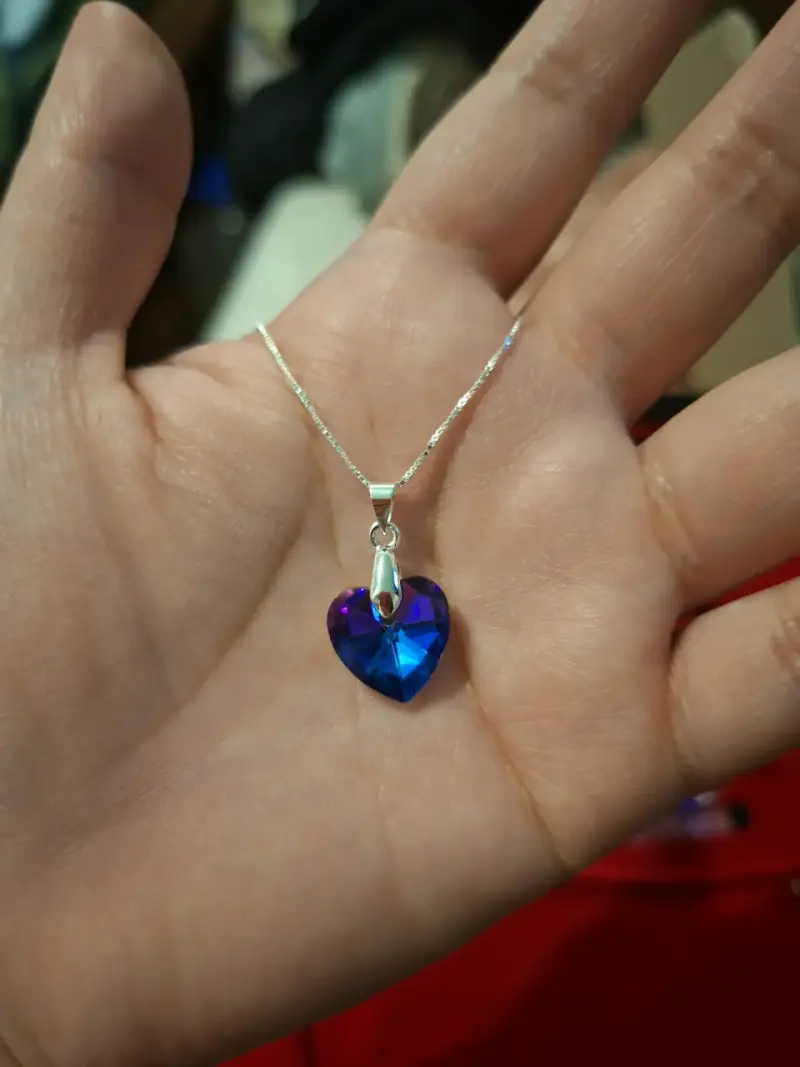 Collares con dije corazón tipo Swarovski - 6
