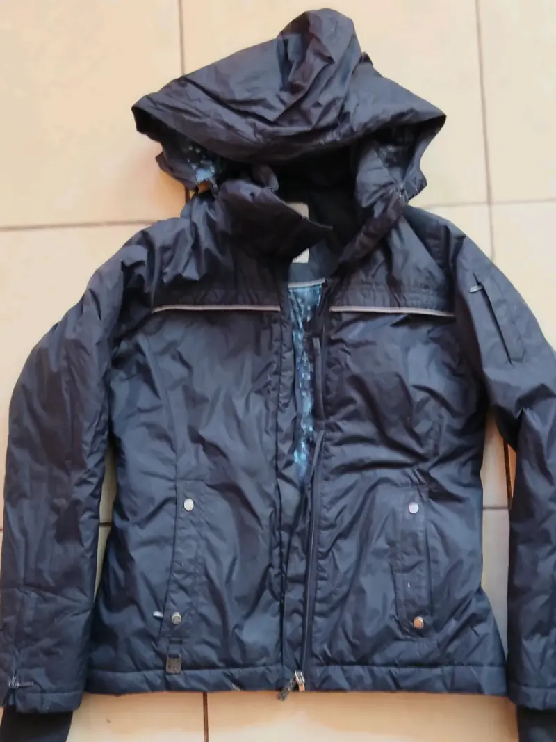 Parka azul marino con capucha - 2