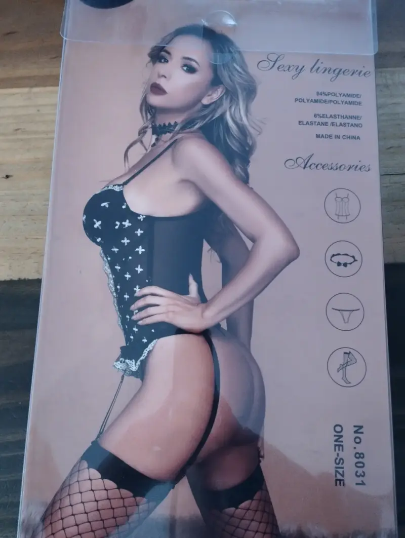 Corset negro con encaje - 2