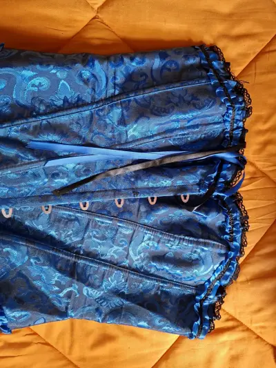 Corset azul con encaje - miniatura 2