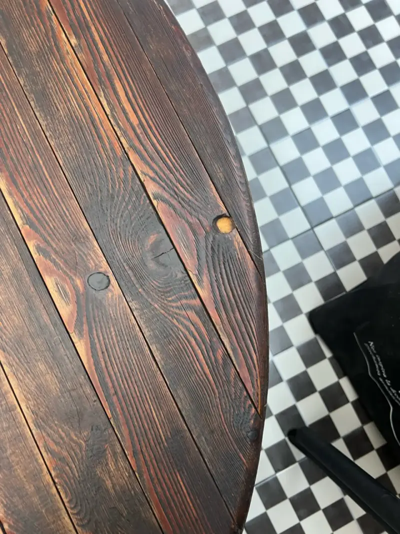 Mesa redonda de madera FSC - 5