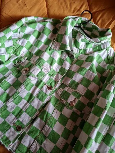 Chaqueta a cuadros verde y blanco - miniatura 2