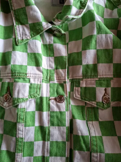 Chaqueta a cuadros verde y blanco - miniatura 3