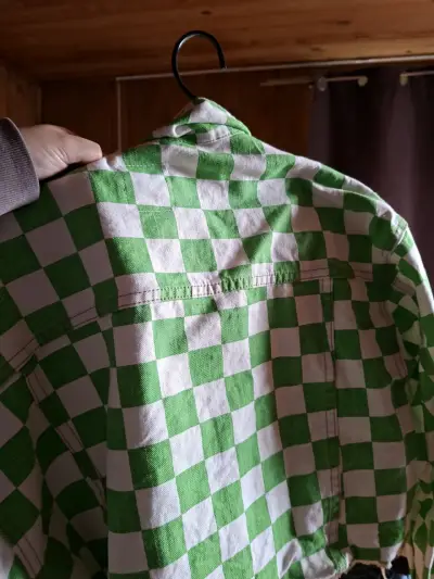 Chaqueta a cuadros verde y blanco - miniatura 4