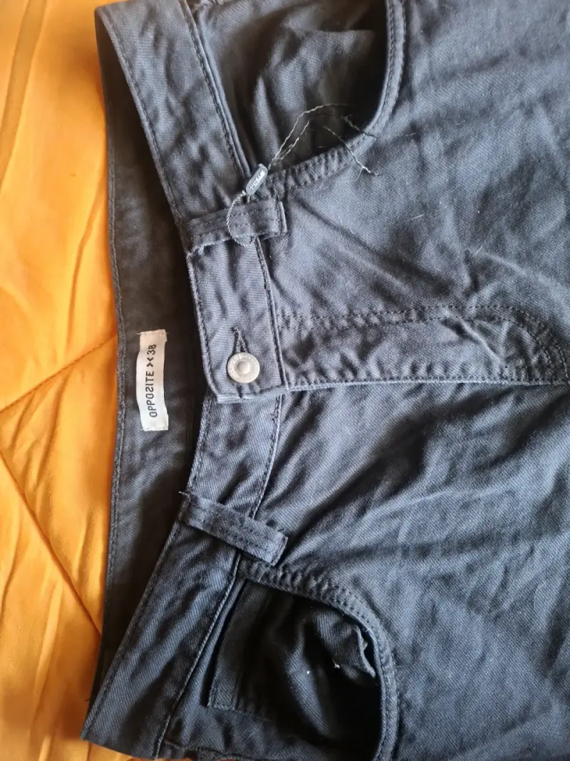Pantalón jeans negro cargo - 2