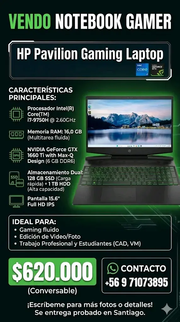 Notebook Gamer HP Pavilion