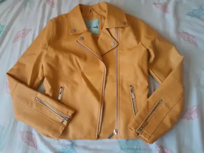 Chaqueta biker amarilla mujer - miniatura 1