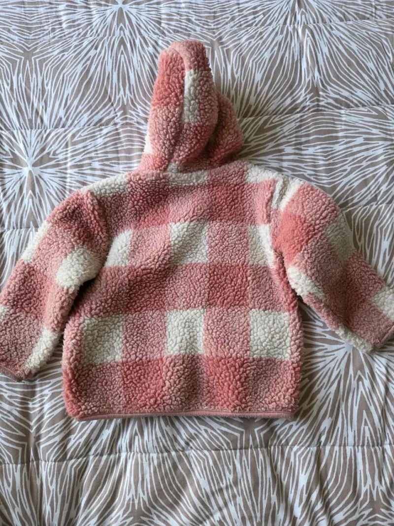 Chaqueta infantil de lana rosa - 2