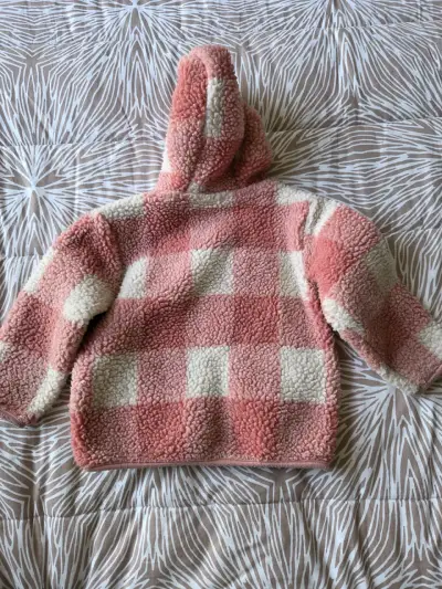 Chaqueta infantil de lana rosa - miniatura 2