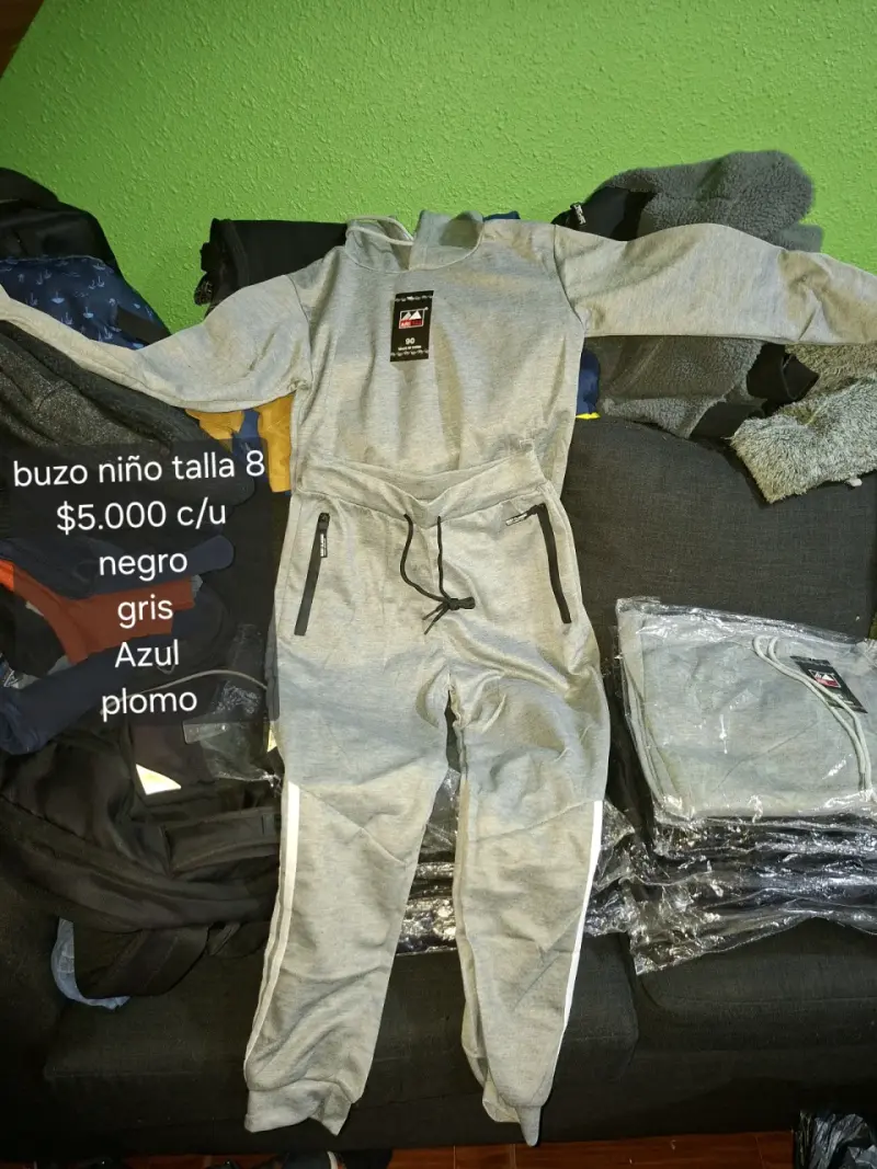 Buzo niño talla 10 azul - 2