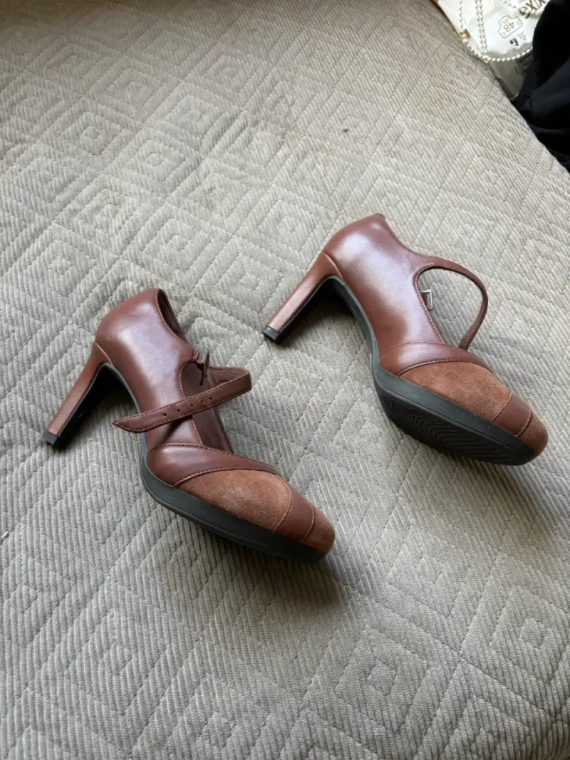 Zapatos de tacón marrón - 3