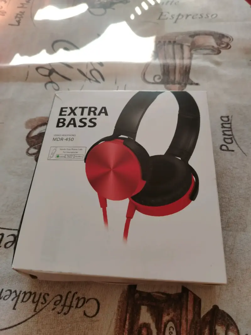 Audífonos Extra Bass rojos - 1