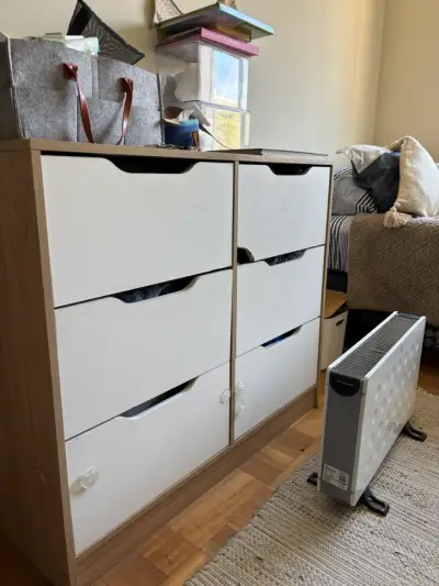 Cajonera de madera blanca - miniatura 1