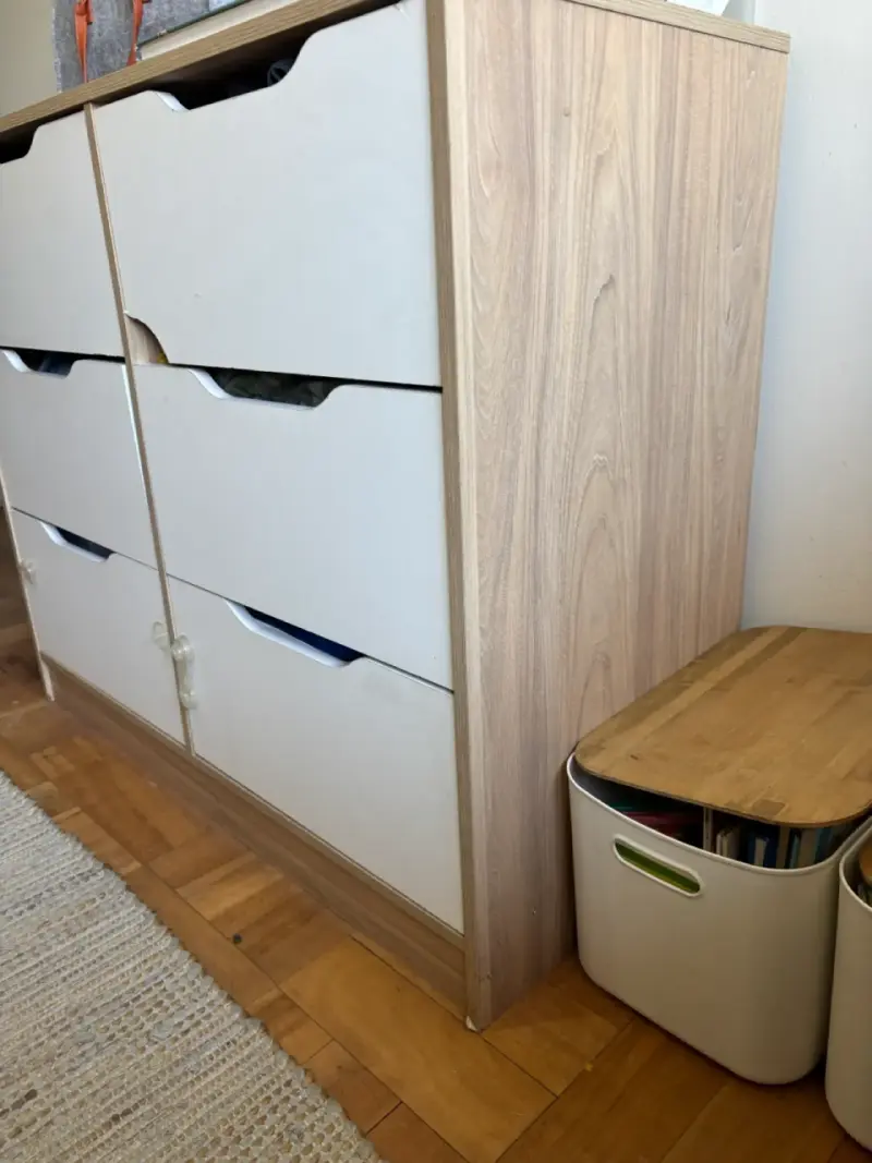 Cajonera de madera blanca - 6