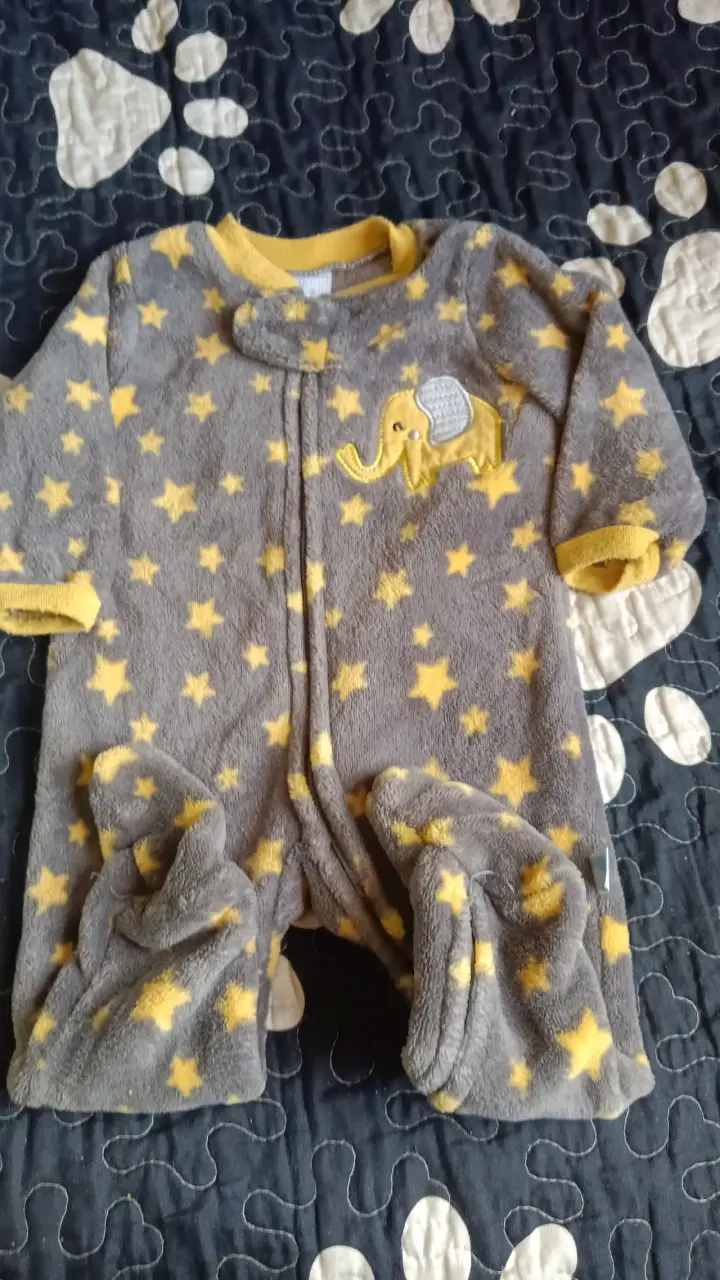 Pijama enterizo dinosaurios azul 0 a 3 meses - 5