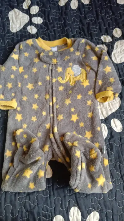 Pijama enterizo dinosaurios azul 0 a 3 meses - miniatura 5