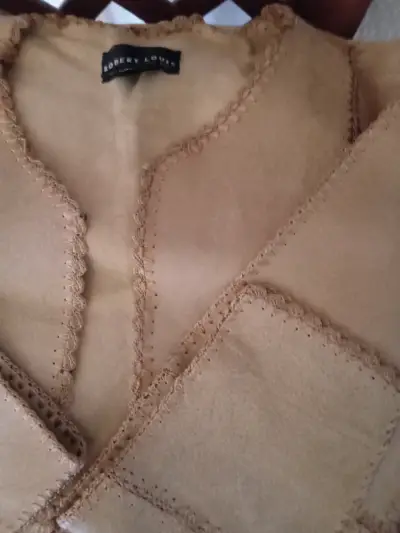 Cárdigan beige con flecos - miniatura 4