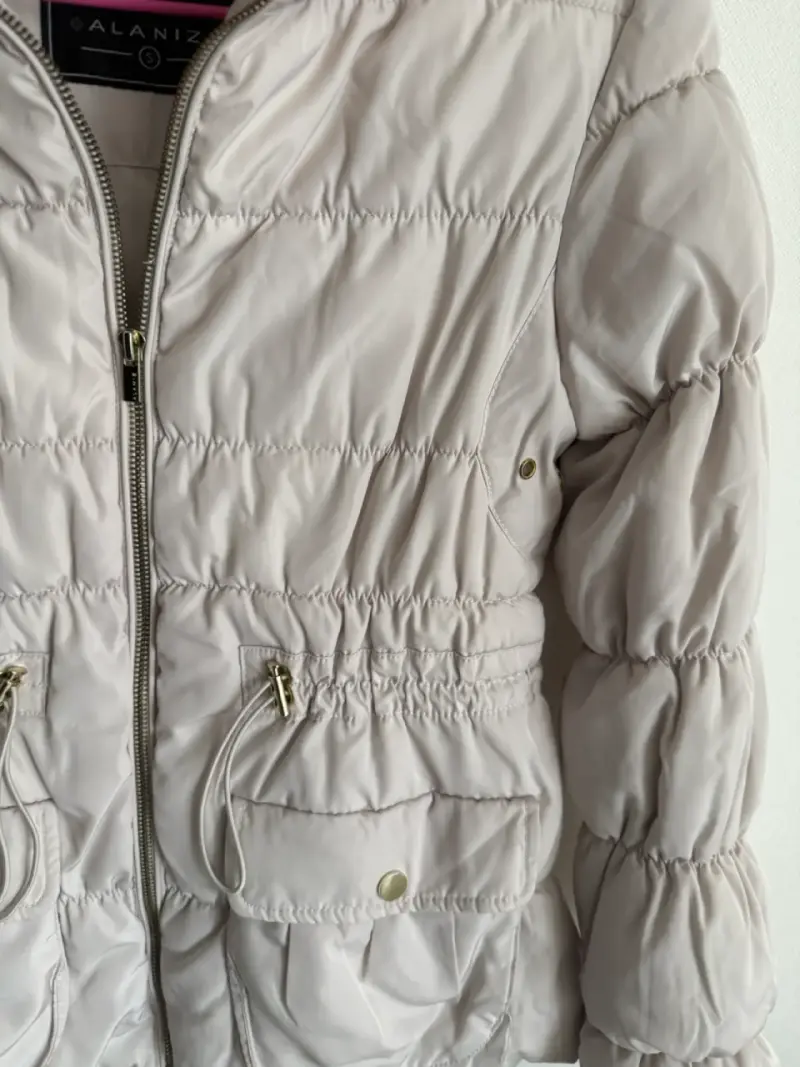 Parka acolchada color beige - 3