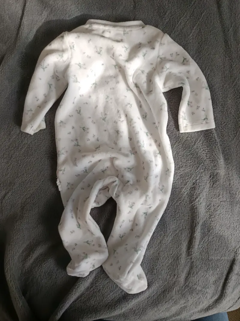 Pijama de bebé blanco con estampado - 2