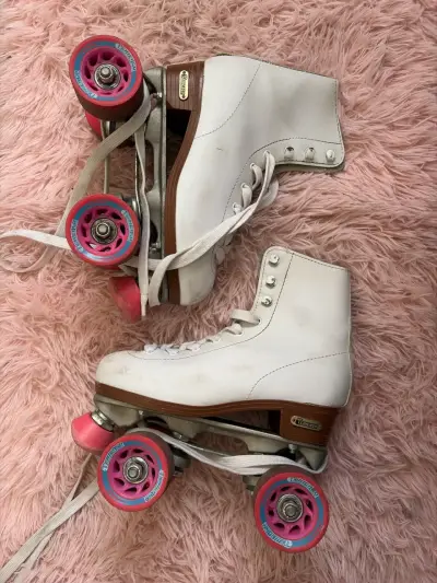 Patines de 4 ruedas blancos Chicago originales - miniatura 1