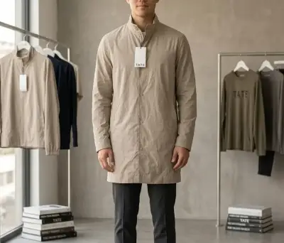 Abrigo beige TATE con etiqueta - miniatura 1