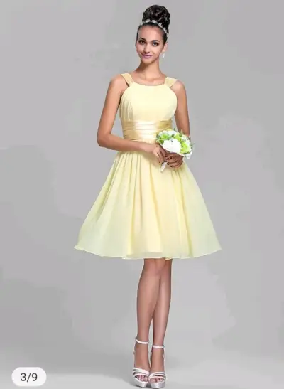 Vestido amarillo elegante - miniatura 2