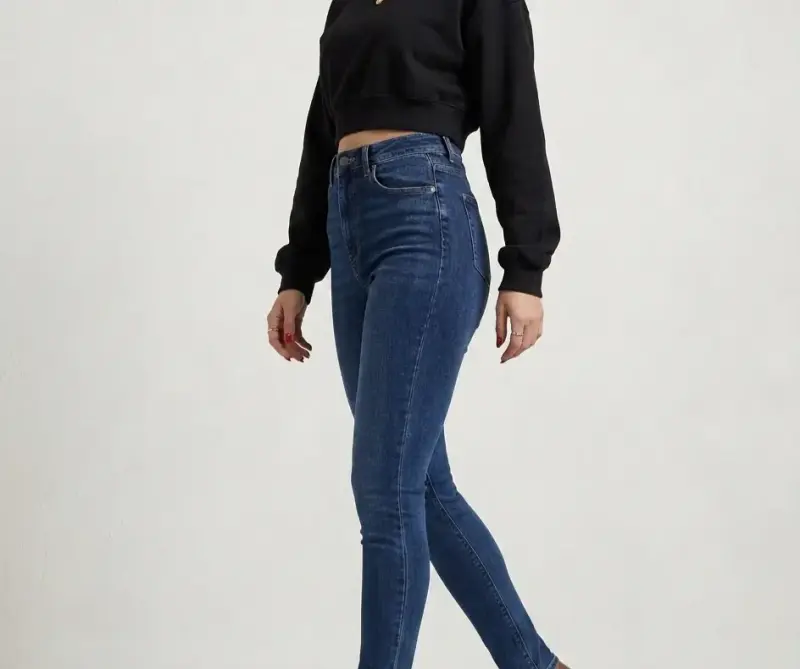 Jeans ajustados azul mujer - 2