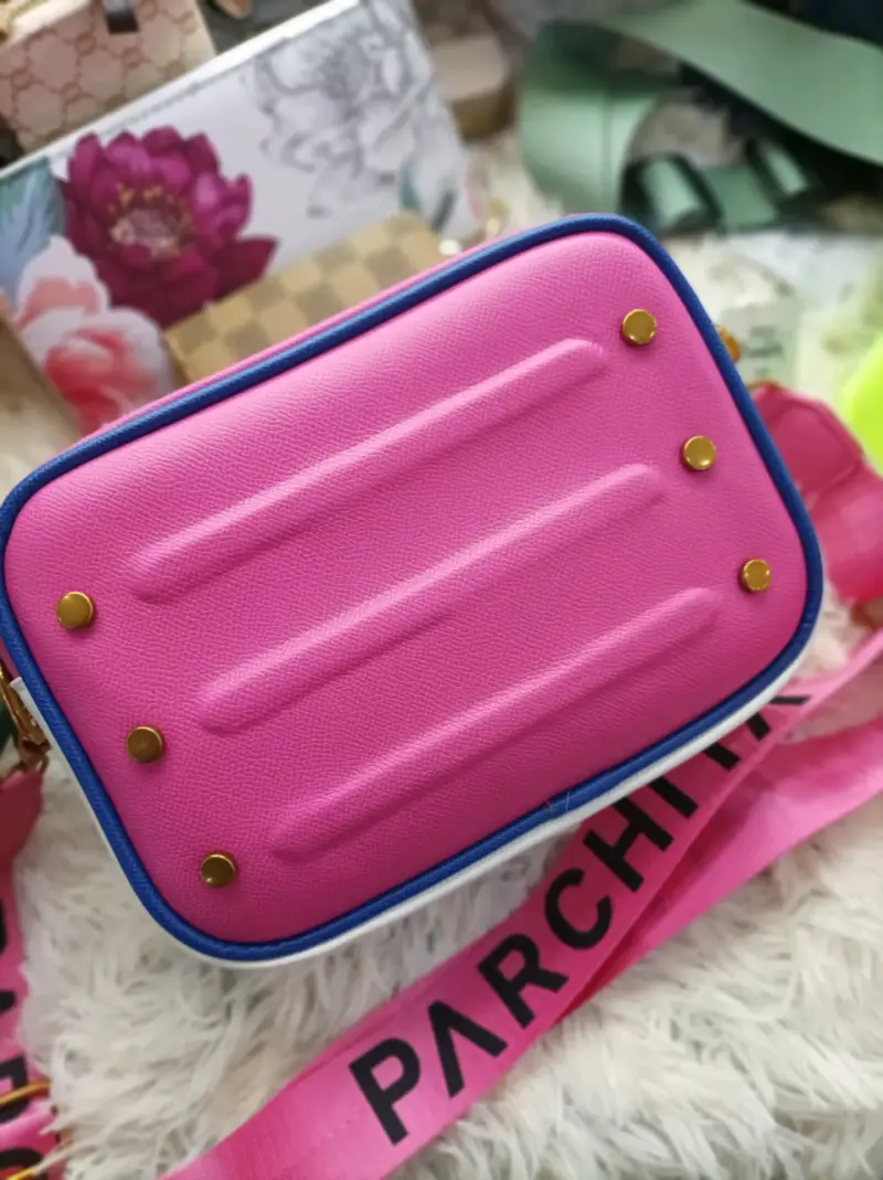 Cartera rosa con blanco Parchita - 3