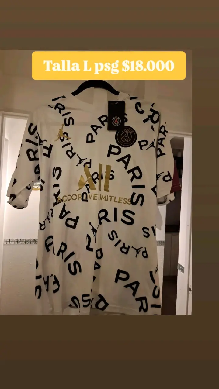 Polera PSG blanca talla L - 2
