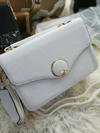 Cartera blanca elegante + monedero - miniatura 1